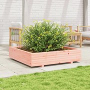 vidaXL Vaso/floreira de jardim 110x110x26,5 cm madeira douglas maciça