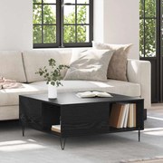 vidaXL Mesa de centro Carvalho preto 80 x 80 x 36.5 cm