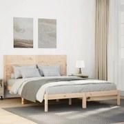 vidaXL Cama extra longa sem colchão 160x220 cm madeira maciça
