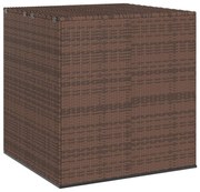 Caixa para almofadões de jardim 100x97,5x104cm vime PE castanho