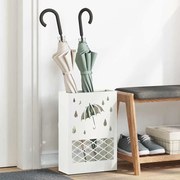 vidaXL Suporte de Guarda-Chuva Branco da - 28x12x41 cm, Aço