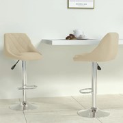 vidaXL Bancos de bar 2 pcs veludo creme