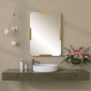 Espelho Decorativo Pera – Dourado – 50x70 cm
