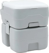 vidaXL Vaso Sanitário de Camping Cinza e Branco 41,5 x 36,5 x 42 cm