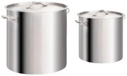 vidaXL 2 pcs conjunto de panelas 98/50 L aço inoxidável