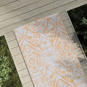 Tapete de exterior 80x250 cm ARAKIL PP laranja e branco