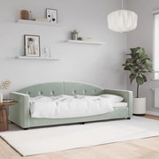 vidaXL Sofá-cama 80x200 cm veludo cinzento-claro