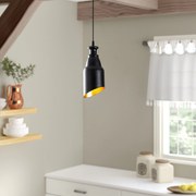 Candeeiro de Teto Berceste – Preto – 13 x 13 cm