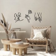 Acessório Decorativo de Parede em Metal Model-483 – Preto – 22 x 24 cm