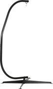 Outsunny Suporte para poltrona suspensa, suporte para cadeira suspensa base em X mosquetão com mola carga 120 kg 114 x 80 x 208 cm preto | Aosom Portugal