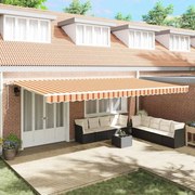 Toldo Retrátil Amarelo e laranja 600 × 350 cm amarelo e laranja