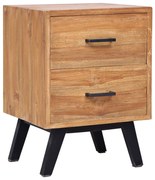 vidaXL Mesa de cabeceira 40x35x55 cm teca maciça