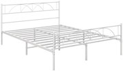 Cama de Casal 150x200 cm Estrutura de Ripas com Cabeceira de Ripas de