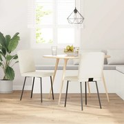 vidaXL Cadeiras de jantar 2 pcs veludo cor creme