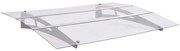 vidaXL Toldo para porta 150x90 cm PET prateado e transparente