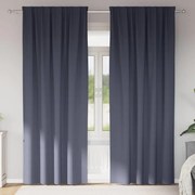 vidaXL Cortinas 2 pcs Cinzento-escuro 260 x 140 cm Poliéster