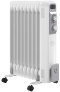 HOMCOM Aquecedor a Óleo Silencioso 2000W com Temperatura Ajustável 3 Ajustes de Aquecimento para 25 m² 29x41,5x62 cm Branco