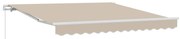 vidaXL Toldo Manual Bege 300 x 250 x 165 cm Poliéster