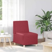 vidaXL Poltrona sem braços 55 cm couro artificial vermelho tinto