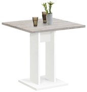 FMD Mesa de jantar 70 cm carvalho areia e branco