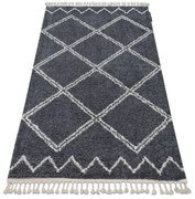 Tapete BERBER ASILA B5970 cinzento/branco Franjas berbere marroquino shaggy