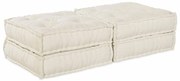 vidaXL Sofá Modular 2 pcs Creme 140 x 70 x 36 cm tecido