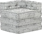 vidaXL Pufe modular tecido cinzento-claro