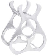 Suporte para Vinho vidaXL Prateado 23x14x28 cm Alumínio
