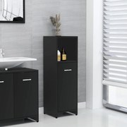 vidaXL Armário de casa de banho derivados de madeira preto