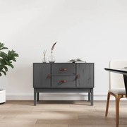 vidaXL Aparador 110x40x78 cm madeira de pinho maciça cinzento