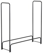 HOMCOM Suporte para Lenhas 122x35x122 cm Porta Lenha de Metal para Ext