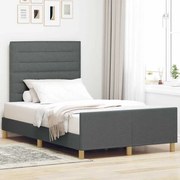 Estrutura de Cama de Tecido Cinza Escuro vidaXL 120x190 cm