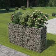 vidaXL Canteiro elevado/cesto gabião 180x50x100 cm aço galvanizado