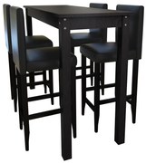 Mesa de bar com 4 cadeiras de bar preto