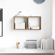 vidaXL Prateleiras de Parede Carvalho Artesanal MDF 26 x 15 x 26 cm