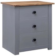 vidaXL Mesa de cabeceira 46x40x57 cm madeira de pinho panama cinzento