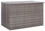 Caixa de arrumação para jardim 150x100x100 cm vime PE cinzento