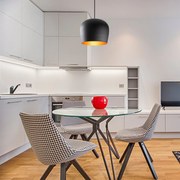 Candeeiro de Teto Berceste – Preto – 23 cm de Diâmetro, 114 cm de Altu