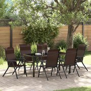 vidaXL Conjunto de Jantar de Jardim 7 Peças em Rattan Sintético Marrom