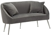 SOFÁ PRATEADO COM ALMOFADAS CM 137X69X79