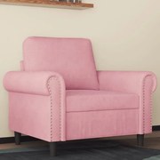 Poltrona 60 cm veludo rosa