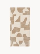 Tapete em lã artesanal com relevo Corin