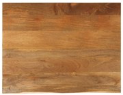 vidaXL Tampo de mesa c/ borda viva 110x80x3,8 cm mangueira maciça