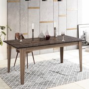 Mesa de Jantar Lorenz – Noz e Preto – 180x76,8x90 cm
