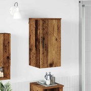 vidaXL Armário de Banheiro com porta Madeira Antiga 30 x 31,5 x 61 cm