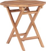 vidaXL Mesa de jardim dobrável 45x45x45 cm madeira de teca maciça