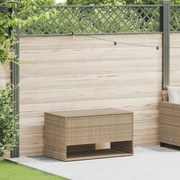 vidaXL Caixa para almofadões de exterior 100x55x55,5 cm vime PE bege