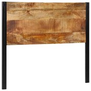 vidaXL Cabeceira de cama 120 cm madeira de mangueira maciça e ferro