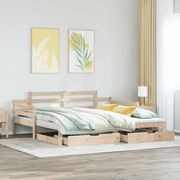 Sofá-cama com gavetão e gavetas sem colchão 90x190 cm