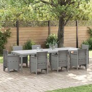 vidaXL Mesa de Jardim Cinza Claro 300 x 100 x 73 cm em Polyrattan